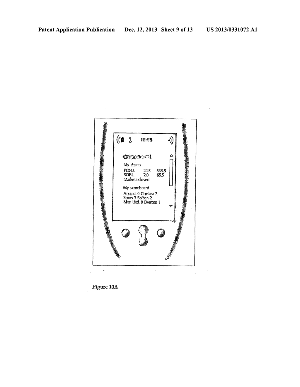 MOBILE TELEPHONE DEVICE WITH USER- SELECTABLE CONTENT DISPLAYED AND     UPDATED DURING IDLE TIME - diagram, schematic, and image 10