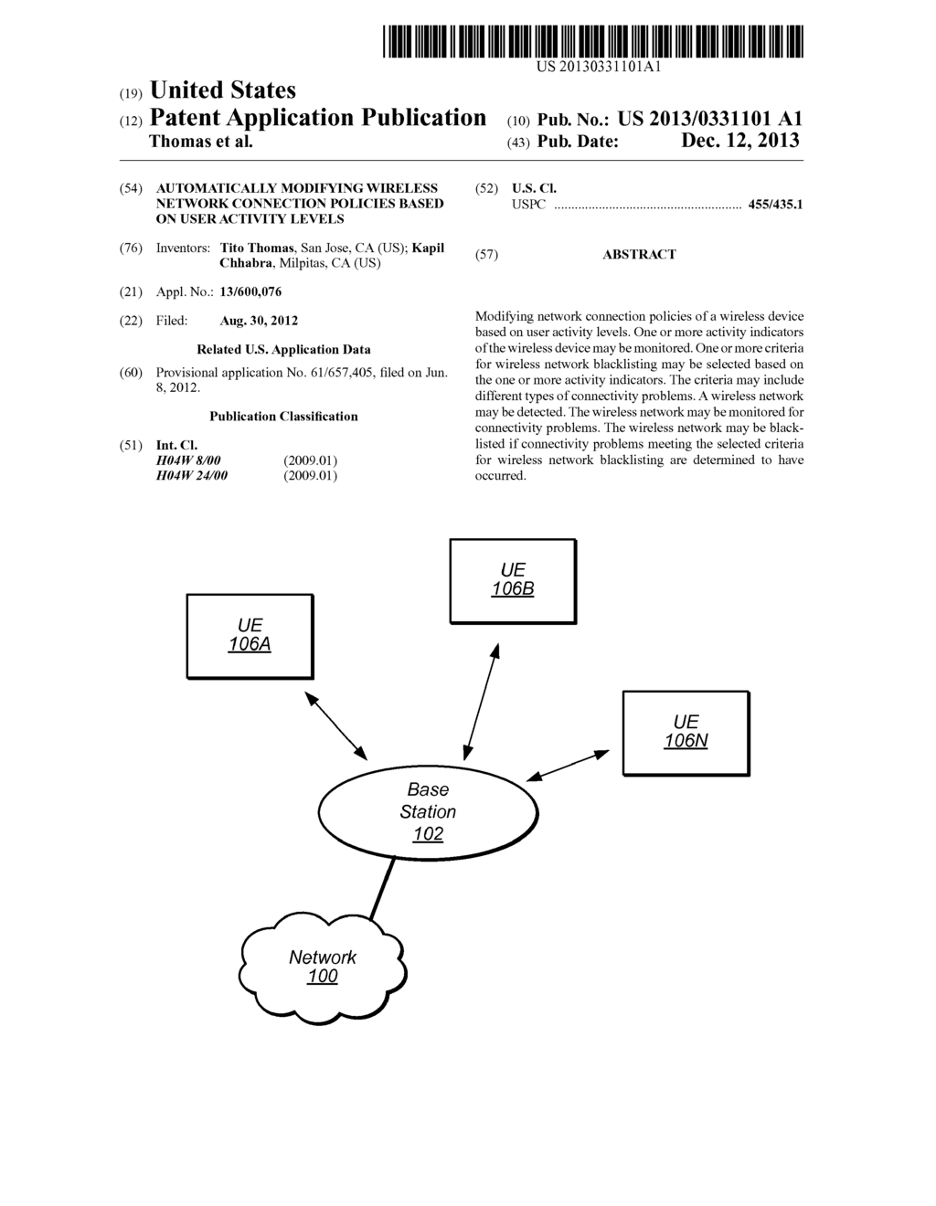 Automatically Modifying Wireless Network Connection Policies Based on User     Activity Levels - diagram, schematic, and image 01