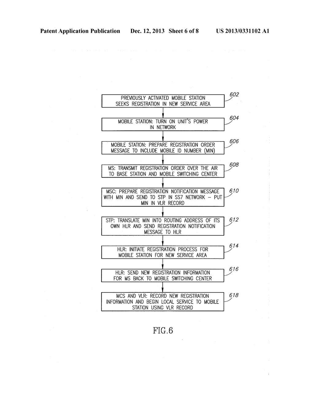 SYSTEM AND METHOD FOR AUTOMATIC REGISTRATION NOTIFICATION FOR OVER-THE-AIR     ACTIVATION - diagram, schematic, and image 07