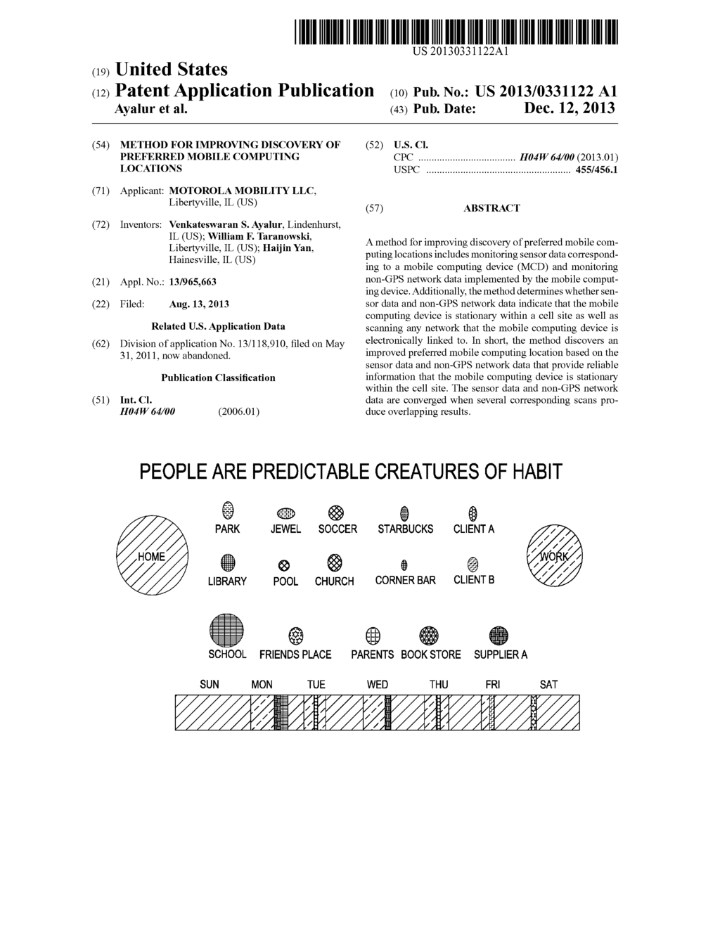 METHOD FOR IMPROVING DISCOVERY OF PREFERRED MOBILE COMPUTING LOCATIONS - diagram, schematic, and image 01