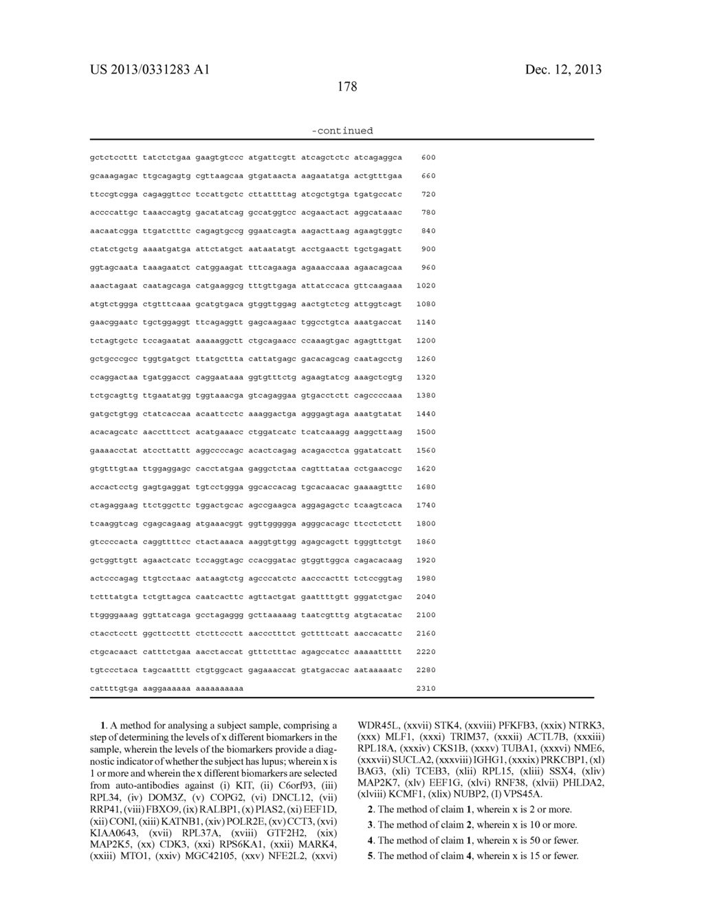 AUTO-ANTIGEN BIOMARKERS FOR LUPUS - diagram, schematic, and image 180