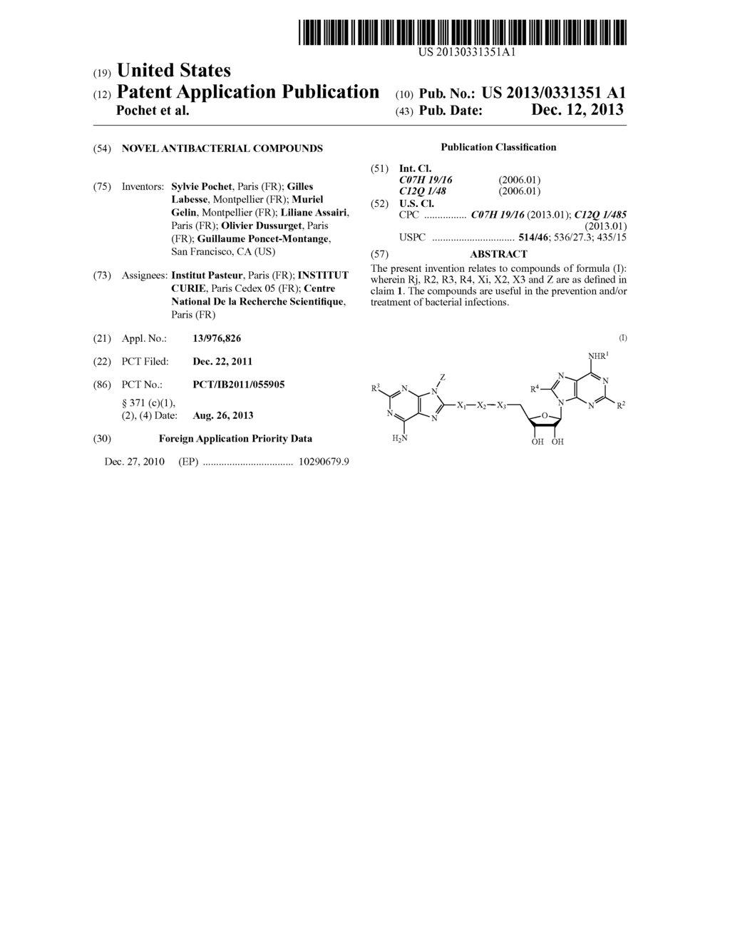 NOVEL ANTIBACTERIAL COMPOUNDS - diagram, schematic, and image 01