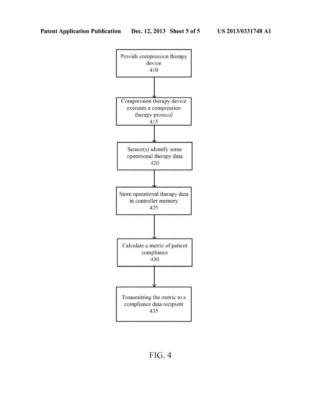 METHODS AND SYSTEMS FOR DETERMINING USE COMPLIANCE OF A COMPRESSION     THERAPY DEVICE - diagram, schematic, and image 06