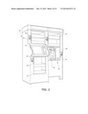 COMPUTER-CONTROLLED, UNATTENDED, AUTOMATED CHECKOUT STORE OUTLET SYSTEM     AND RELATED METHOD diagram and image