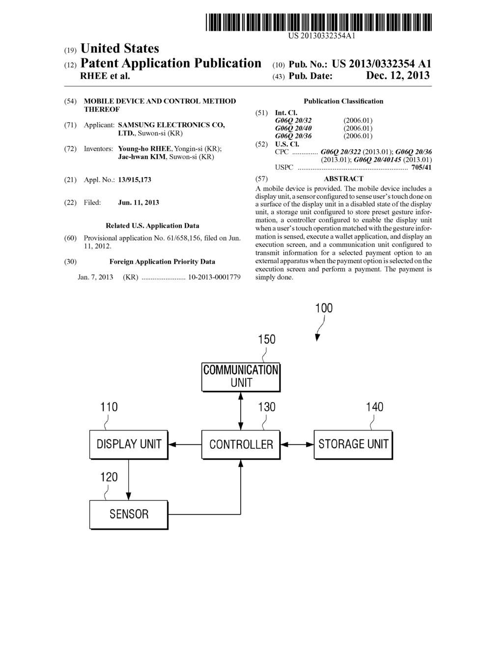 MOBILE DEVICE AND CONTROL METHOD THEREOF - diagram, schematic, and image 01