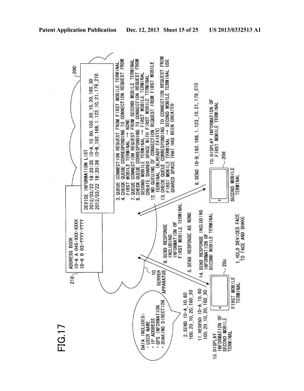 COMMUNICATION SYSTEM, SERVER APPARATUS, AND CLIENT APPARATUS - diagram, schematic, and image 16