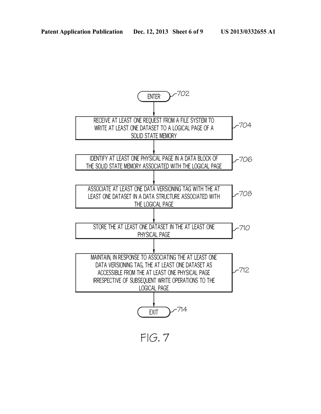 MAINTAINING VERSIONS OF DATA IN SOLID STATE MEMORY - diagram, schematic, and image 07