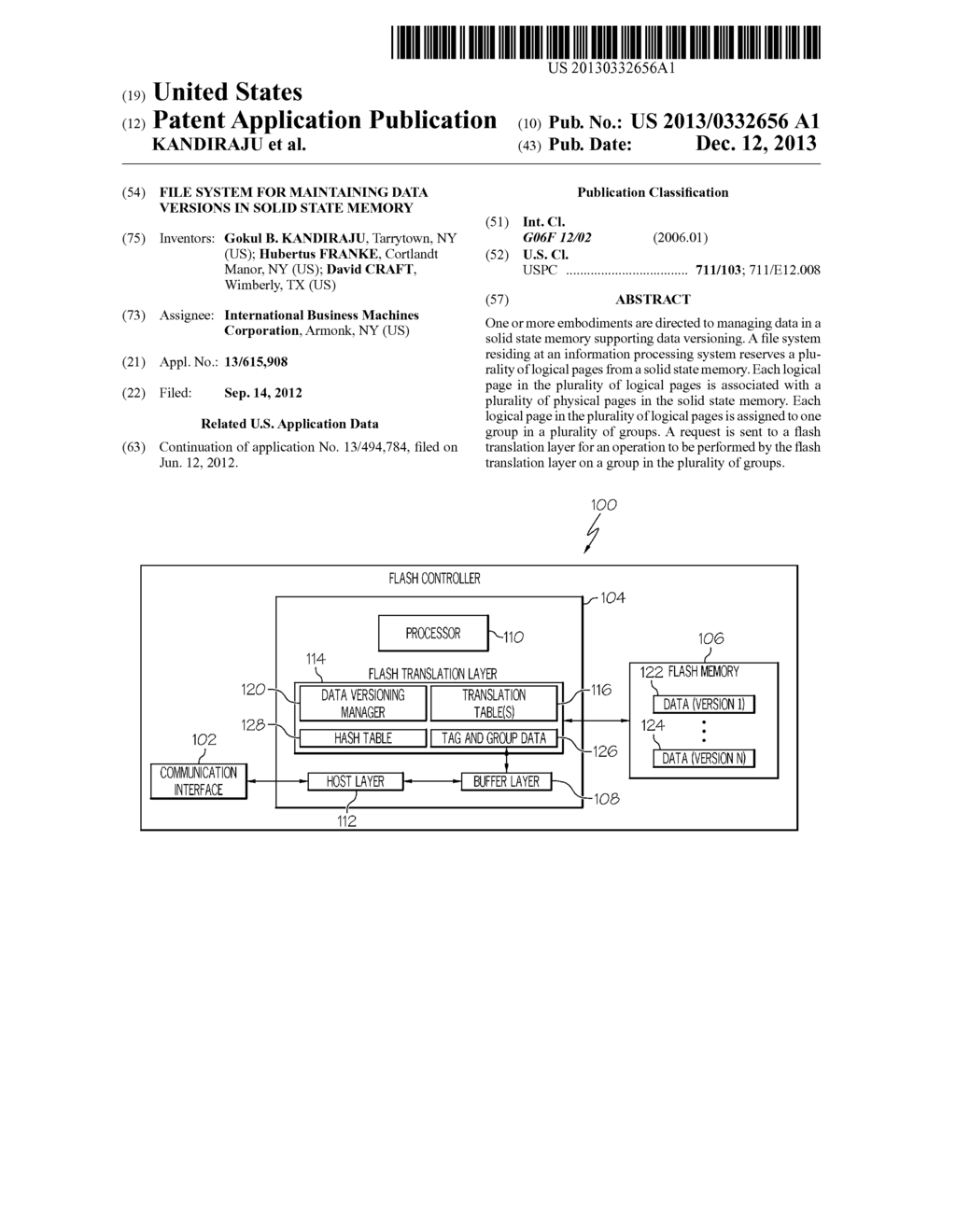 FILE SYSTEM FOR MAINTAINING DATA VERSIONS IN SOLID STATE MEMORY - diagram, schematic, and image 01