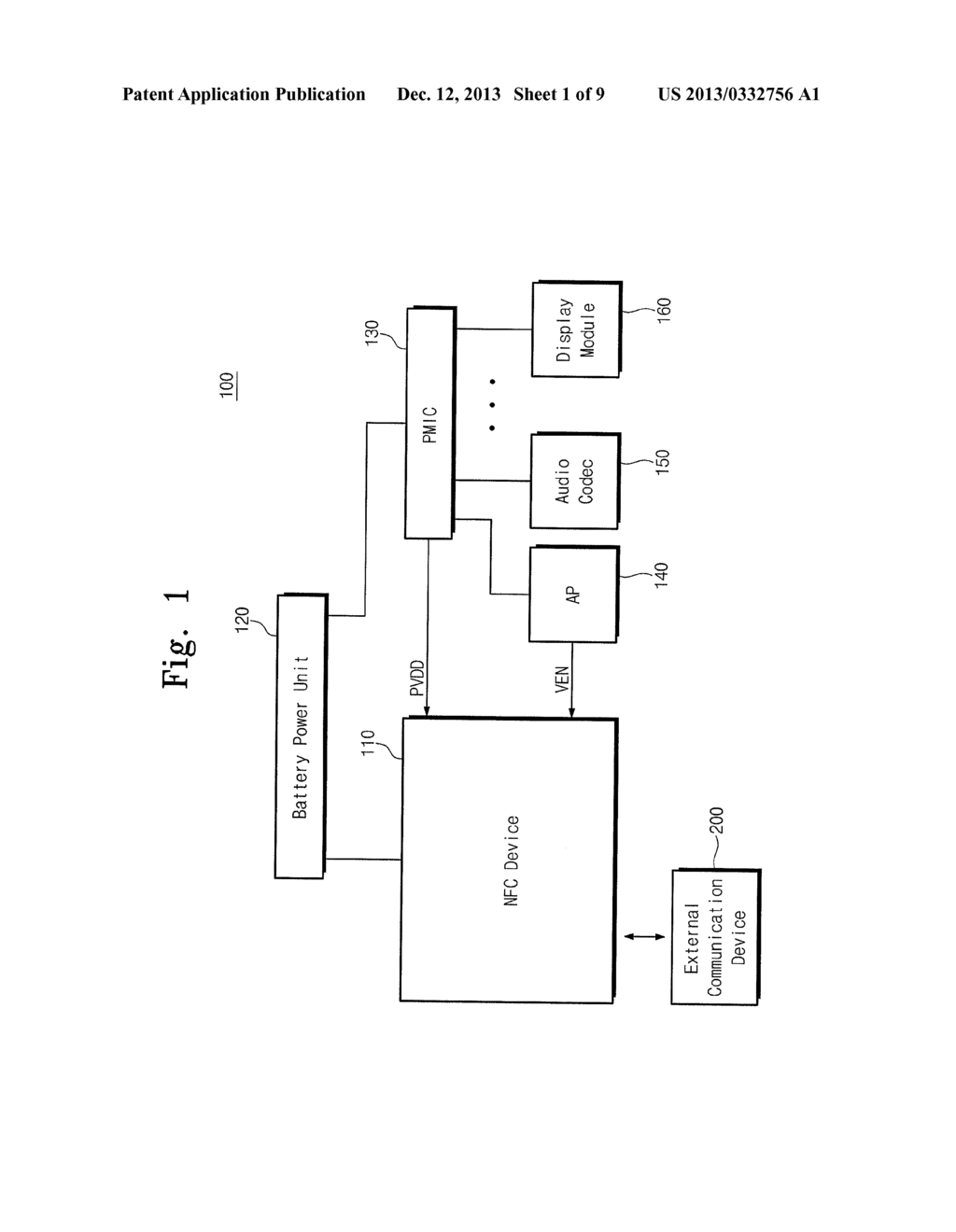 NEAR FIELD COMMUNICATION DEVICE AND POWER MANAGEMENT METHOD OF ELECTRONIC     APPARATUS COMPRISING THE SAME - diagram, schematic, and image 02