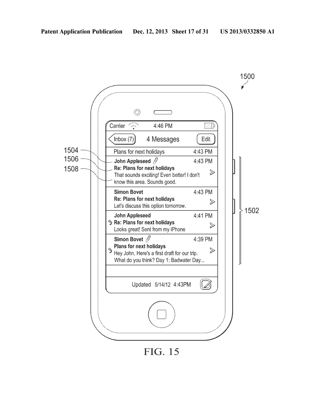 PRESENTING E-MAIL ON A TOUCH DEVICE - diagram, schematic, and image 18