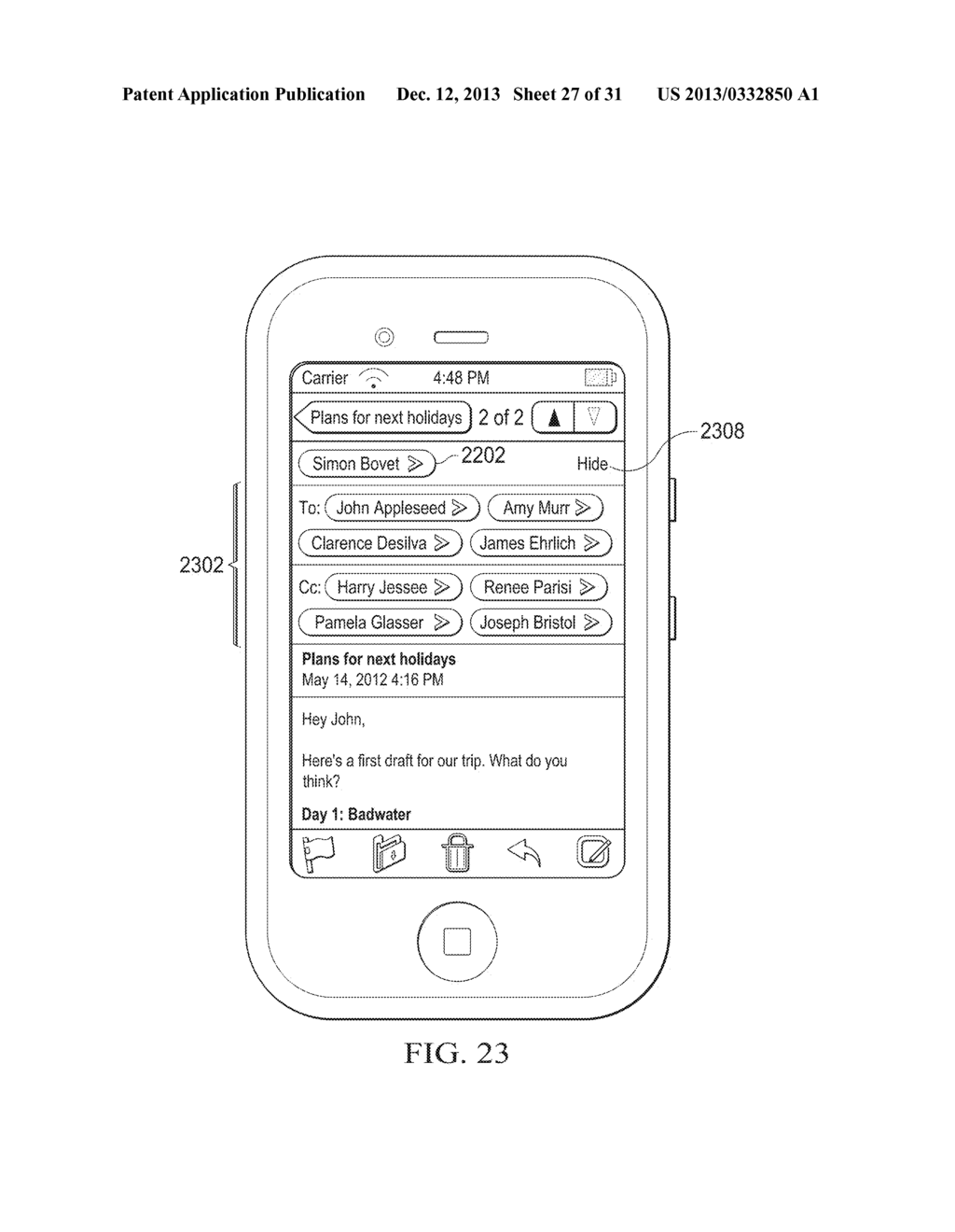 PRESENTING E-MAIL ON A TOUCH DEVICE - diagram, schematic, and image 28