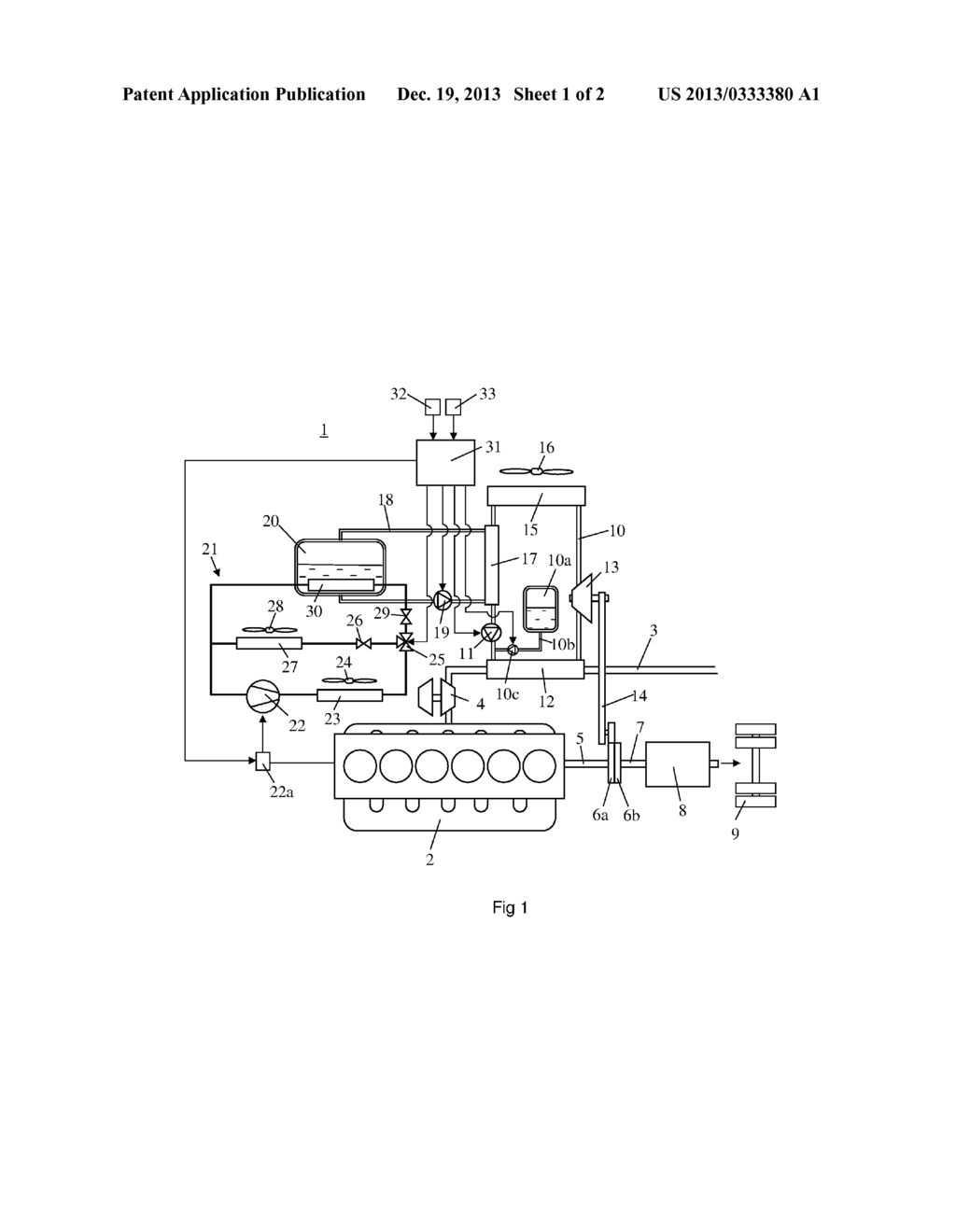 ARRANGEMENT FOR CONVERTING THERMAL ENERGY TO MECHANICAL ENERGY IN A     VEHICLE - diagram, schematic, and image 02