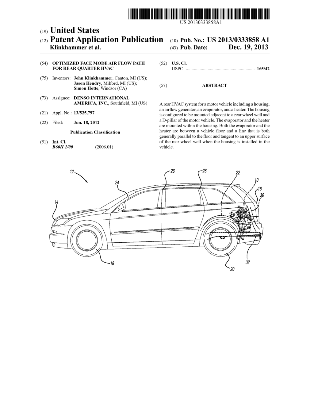 OPTIMIZED FACE MODE AIR FLOW PATH FOR REAR QUARTER HVAC - diagram, schematic, and image 01