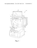 FOOD PROCESSING DEVICE WITH AN EXTERNALLY OPERATED ADJUSTMENT MECHANISM diagram and image