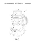 FOOD PROCESSING DEVICE WITH AN EXTERNALLY OPERATED ADJUSTMENT MECHANISM diagram and image