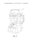 FOOD PROCESSING DEVICE WITH AN EXTERNALLY OPERATED ADJUSTMENT MECHANISM diagram and image