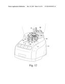 FOOD PROCESSING DEVICE WITH AN EXTERNALLY OPERATED ADJUSTMENT MECHANISM diagram and image