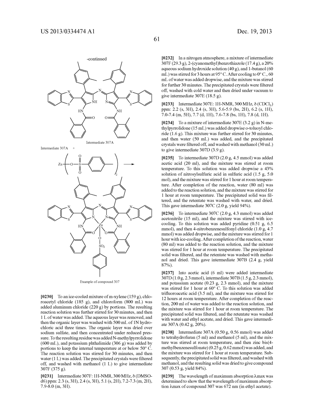 CURABLE COLORED COMPOSITIONS, COLOR FILTERS AND PROCESSES FOR PREPARING     THEM, LIQUID CRYSTAL DISPLAY DEVICES, SOLID-STATE IMAGE SENSORS, AND DYE     COMPOUNDS - diagram, schematic, and image 62