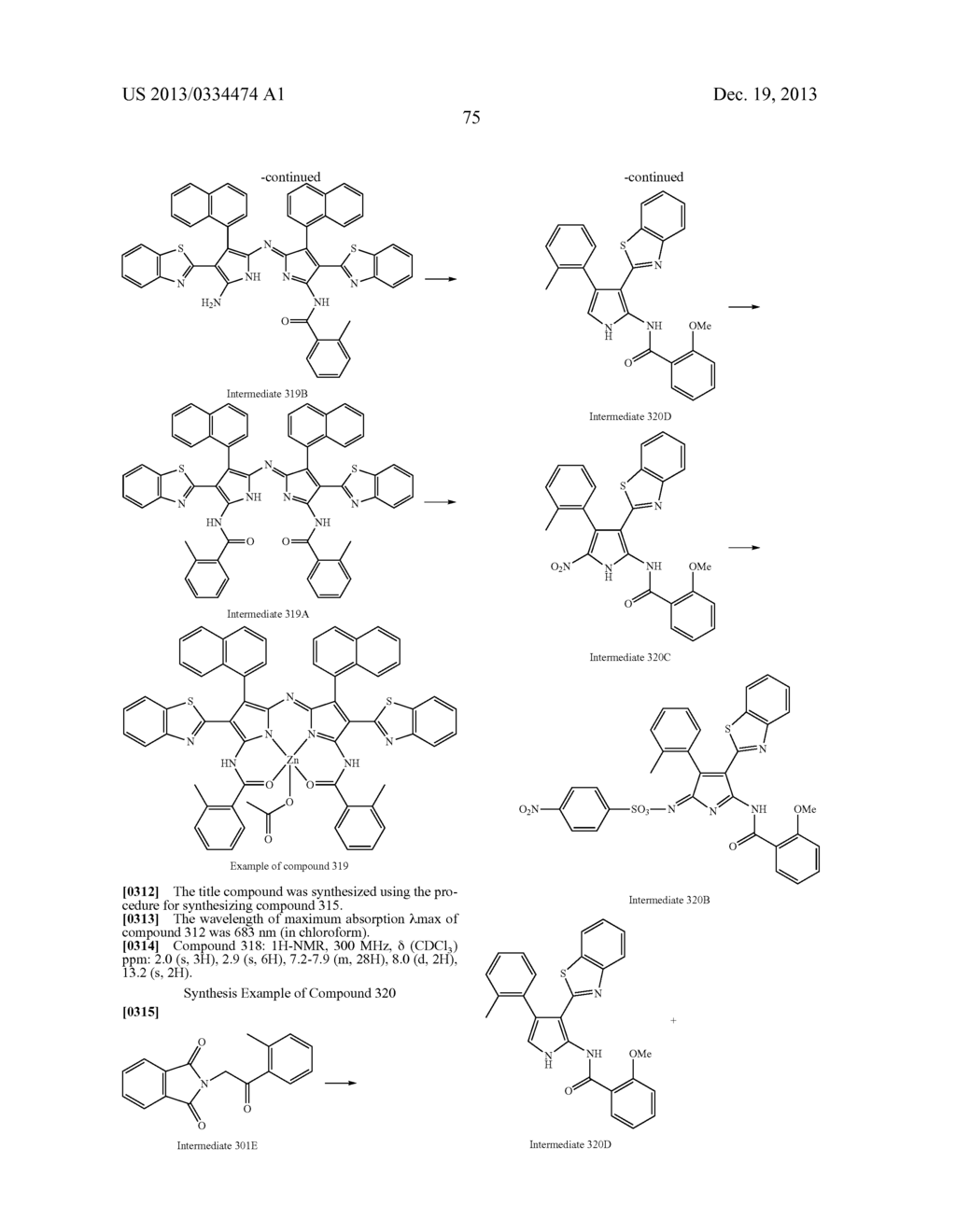 CURABLE COLORED COMPOSITIONS, COLOR FILTERS AND PROCESSES FOR PREPARING     THEM, LIQUID CRYSTAL DISPLAY DEVICES, SOLID-STATE IMAGE SENSORS, AND DYE     COMPOUNDS - diagram, schematic, and image 76