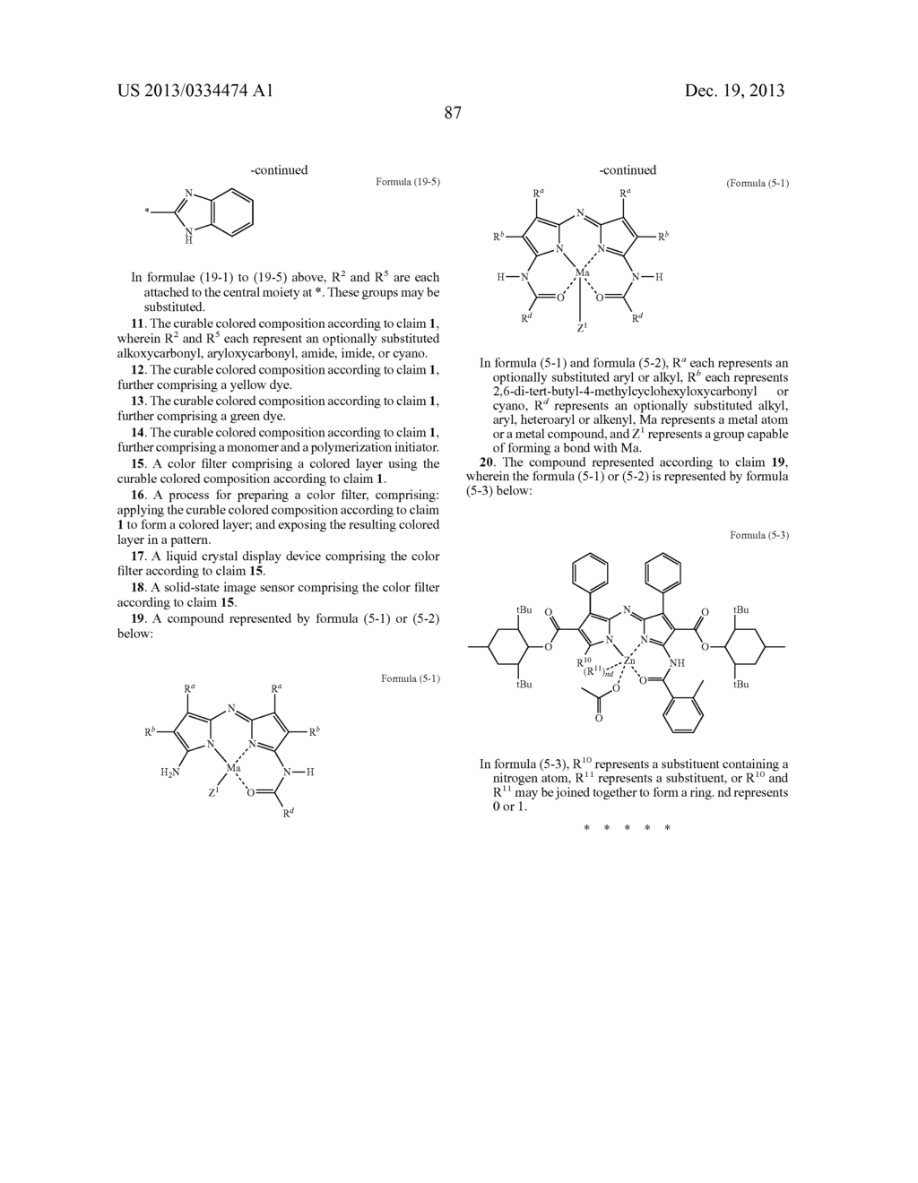 CURABLE COLORED COMPOSITIONS, COLOR FILTERS AND PROCESSES FOR PREPARING     THEM, LIQUID CRYSTAL DISPLAY DEVICES, SOLID-STATE IMAGE SENSORS, AND DYE     COMPOUNDS - diagram, schematic, and image 88