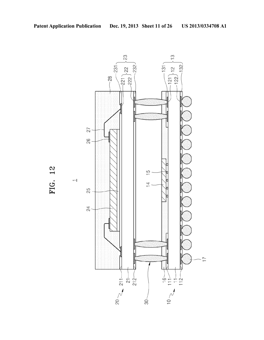 STACKED SEMICONDUCTOR PACKAGE HAVING ELECTRICAL CONNECTIONS OF VARYING     HEIGHTS BETWEEN SUBSTRATES, AND SEMICONDUCTOR DEVICE INCLUDING THE     STACKED SEMICONDUCTOR PACKAGE - diagram, schematic, and image 12