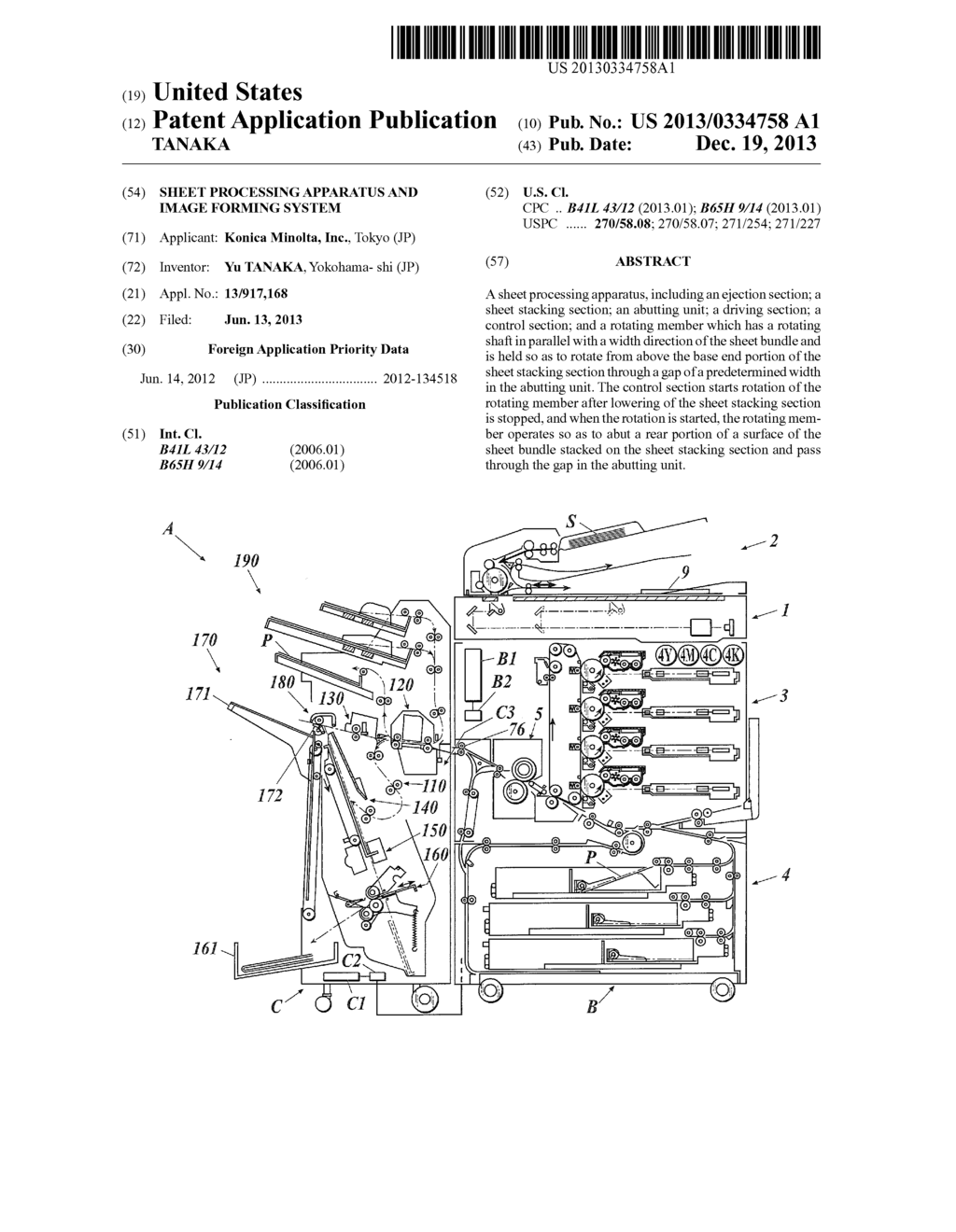 SHEET PROCESSING APPARATUS AND IMAGE FORMING SYSTEM - diagram, schematic, and image 01