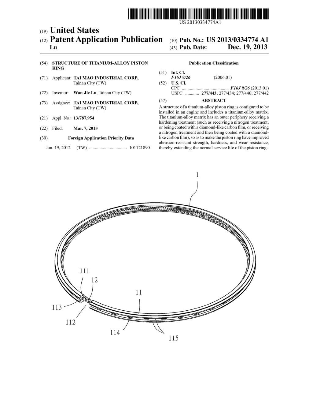 Structure of Titanium-alloy Piston Ring - diagram, schematic, and image 01