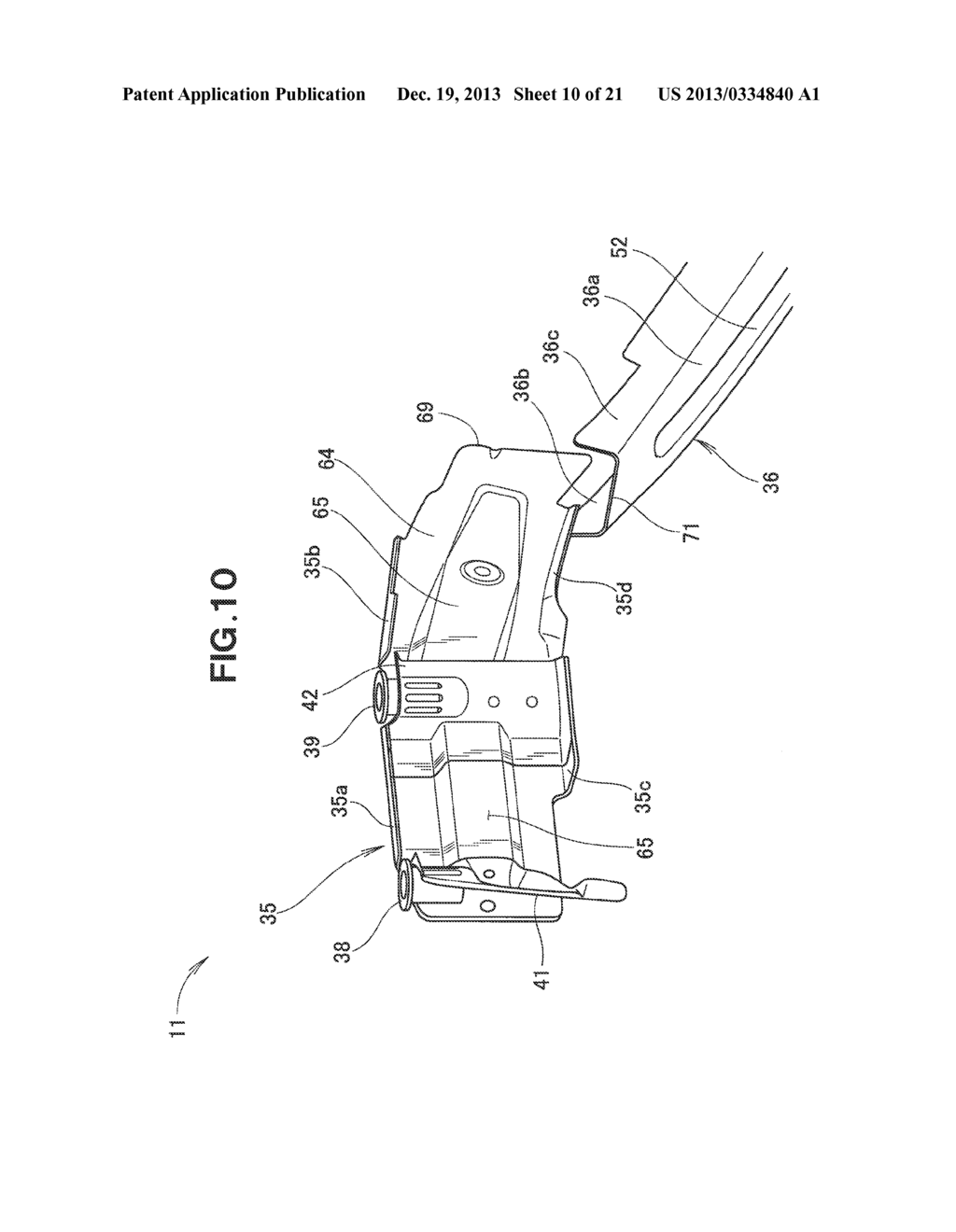 STRUCTURE FOR FRONT OF VEHICLE BODY - diagram, schematic, and image 11