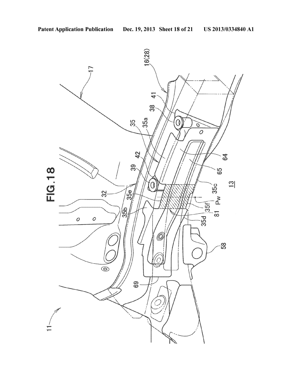 STRUCTURE FOR FRONT OF VEHICLE BODY - diagram, schematic, and image 19