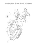 STRUCTURE FOR FRONT OF VEHICLE BODY diagram and image