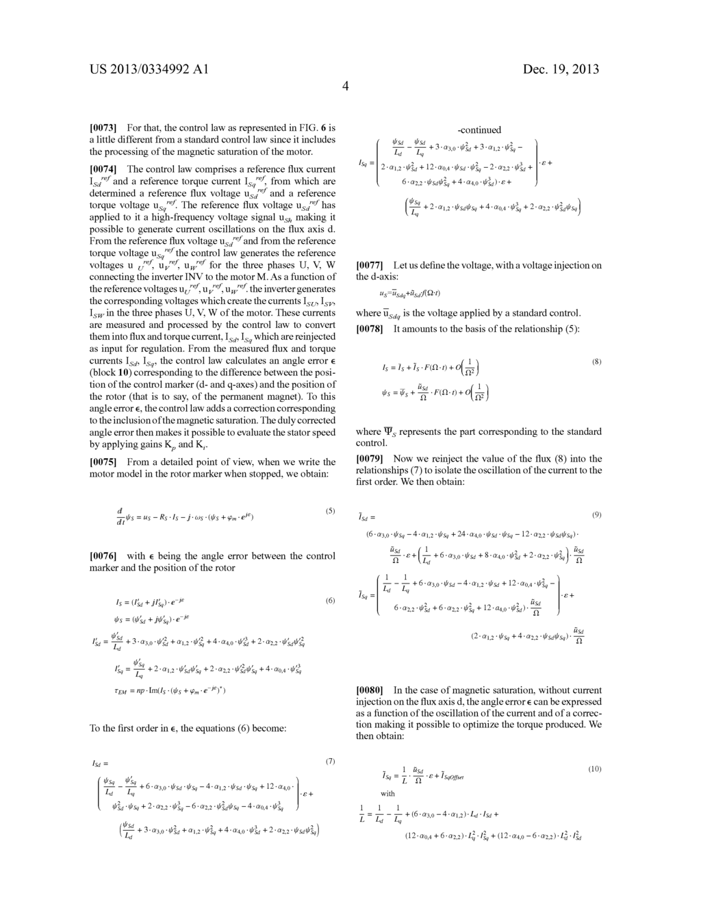 CONTROL METHOD IMPLEMENTED IN A POWER CONVERTER AND INTENDED FOR     IDENTIFYING PARAMETERS LINKED TO THE MAGNETIC SATURATION OF AN ELECTRIC     MOTOR - diagram, schematic, and image 11