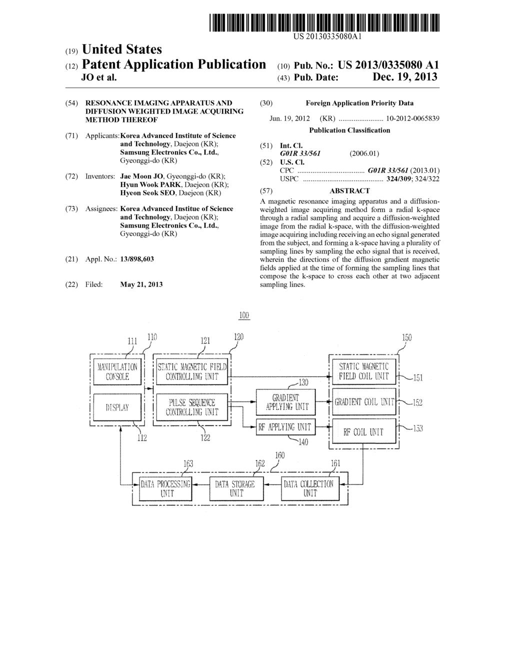 RESONANCE IMAGING APPARATUS AND DIFFUSION WEIGHTED IMAGE ACQUIRING METHOD     THEREOF - diagram, schematic, and image 01