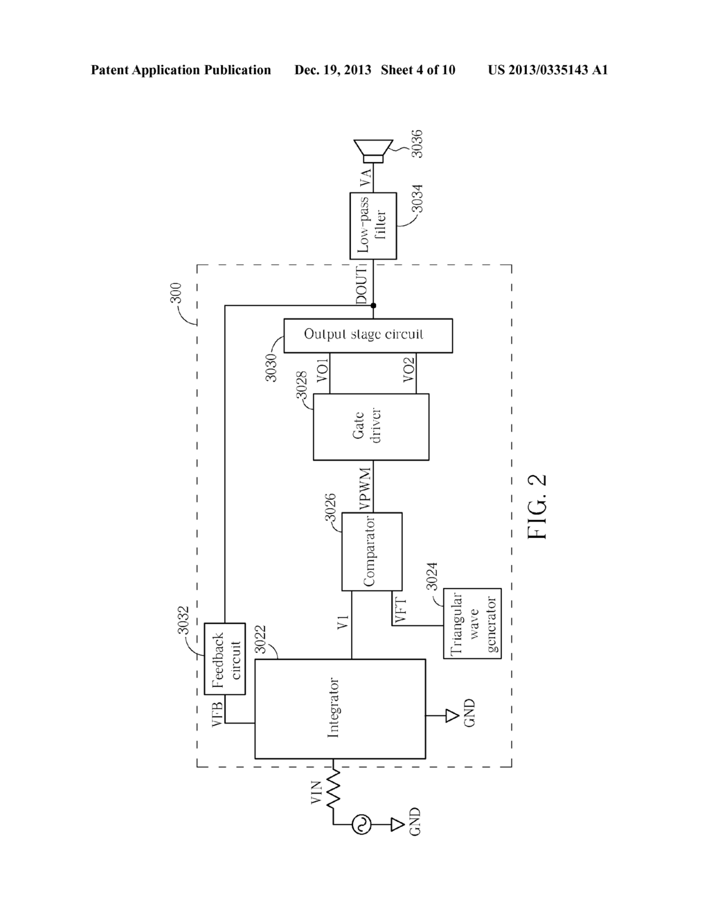 CLASS-D POWER AMPLIFIER CAPABLE OF REDUCING ELECTROMAGNETIC INTERFERENCE     AND TRIANGULAR WAVE GENERATOR THEREOF - diagram, schematic, and image 05