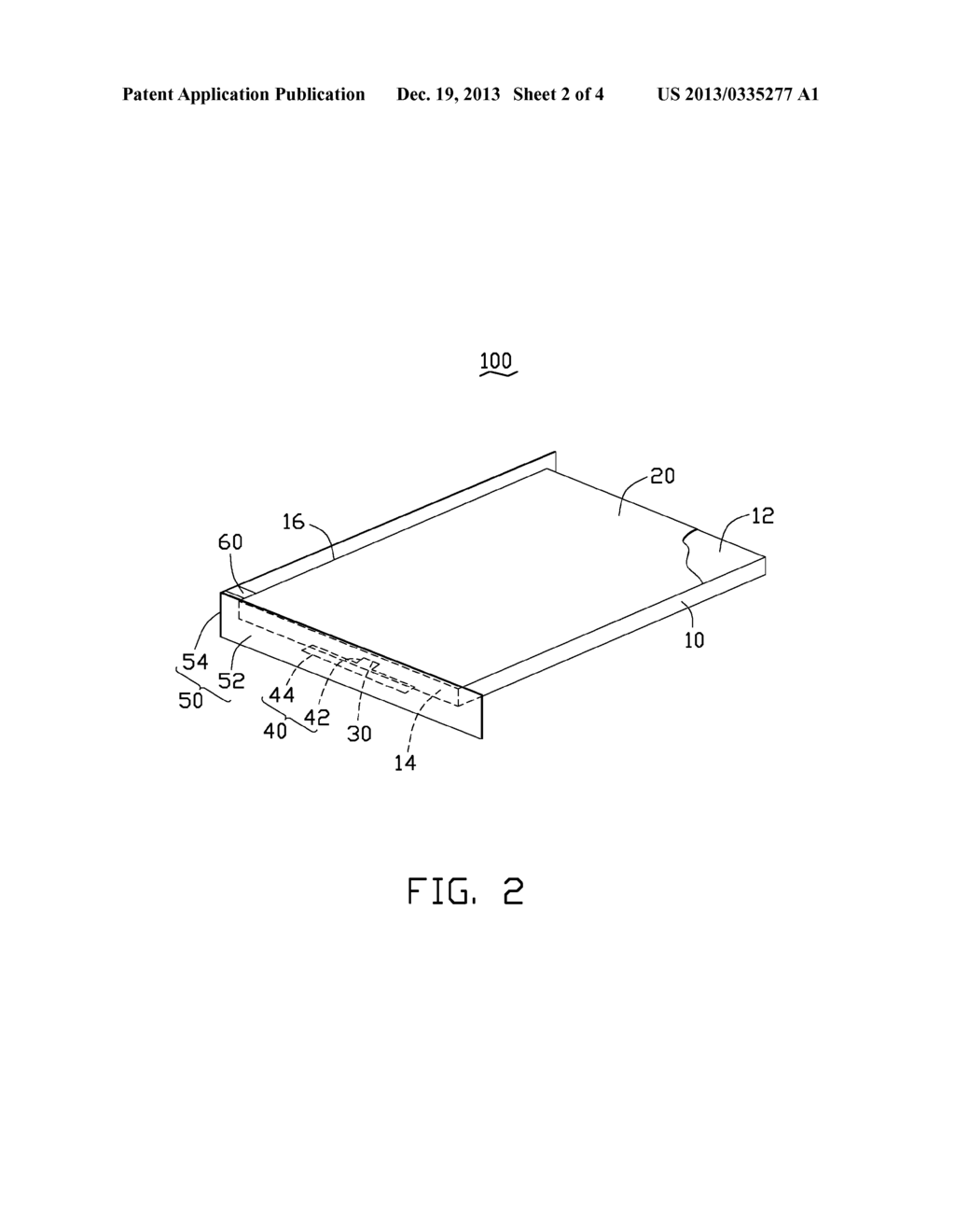 ANTENNA ASSEMBLY AND WIRELESS COMMUNICATION DEVICE EMPLOYING SAME - diagram, schematic, and image 03