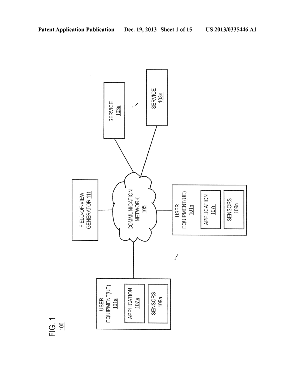 METHOD AND APPARATUS FOR CONVEYING LOCATION BASED IMAGES BASED ON A     FIELD-OF-VIEW - diagram, schematic, and image 02