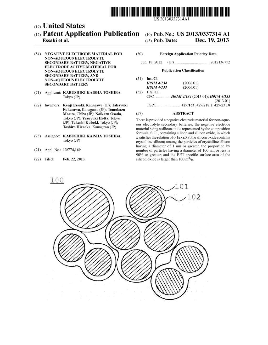 Negative Electrode Material for Non-Aqueous Electrolyte Secondary Battery,     Negative Electrode Active Material for Non-Aqueous Electrolyte Secondary     Battery, and Non-Aqueous Electrolyte Secondary Battery - diagram, schematic, and image 01