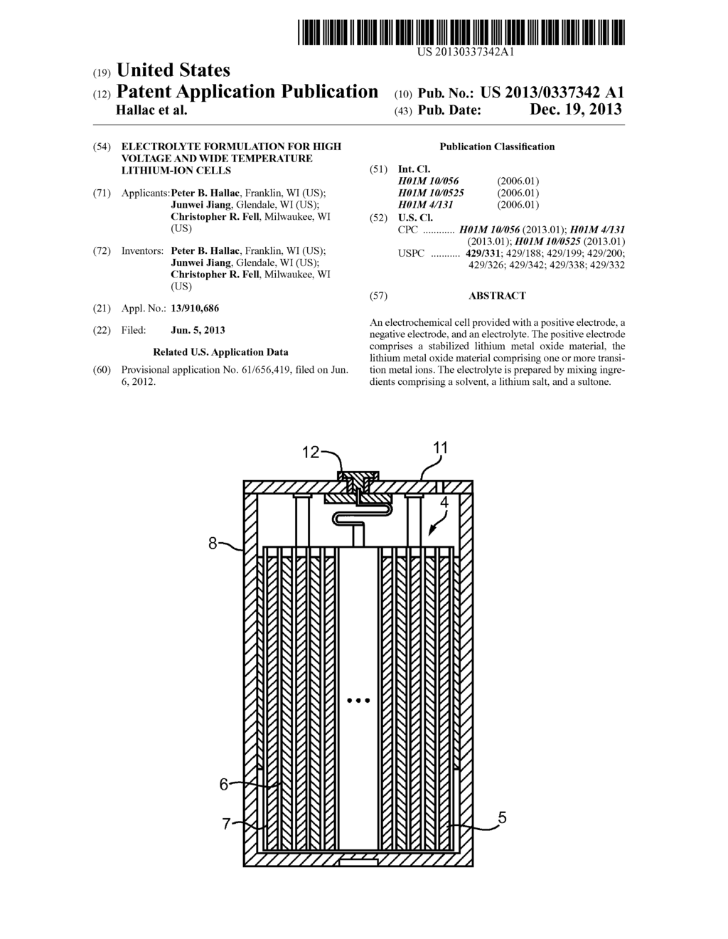 Electrolyte Formulation for High Voltage and Wide Temperature Lithium-Ion     Cells - diagram, schematic, and image 01