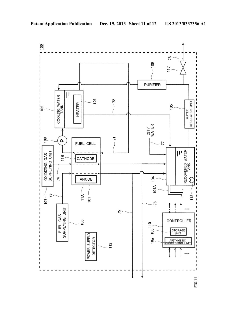 FUEL CELL SYSTEM AND METHOD OF OPERATING THE SAME - diagram, schematic, and image 12