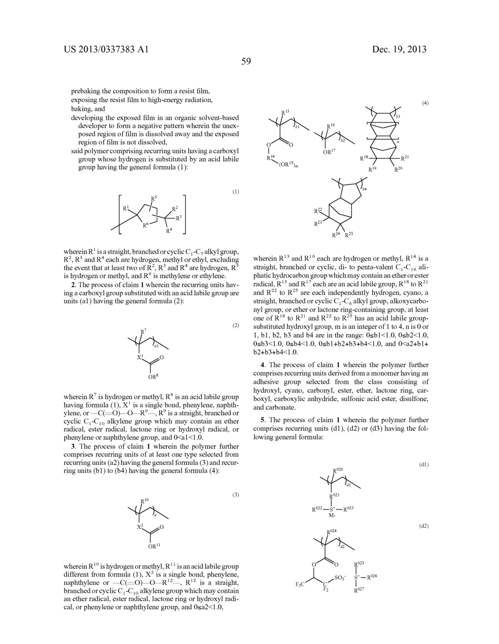 PATTERNING PROCESS AND RESIST COMPOSITION - diagram, schematic, and image 61