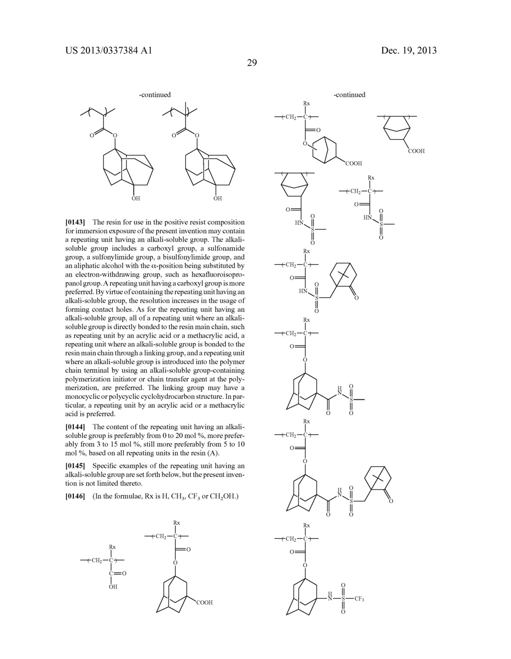 POSITIVE RESIST COMPOSITION FOR IMMERSION EXPOSURE AND PATTERN FORMING     METHOD - diagram, schematic, and image 30