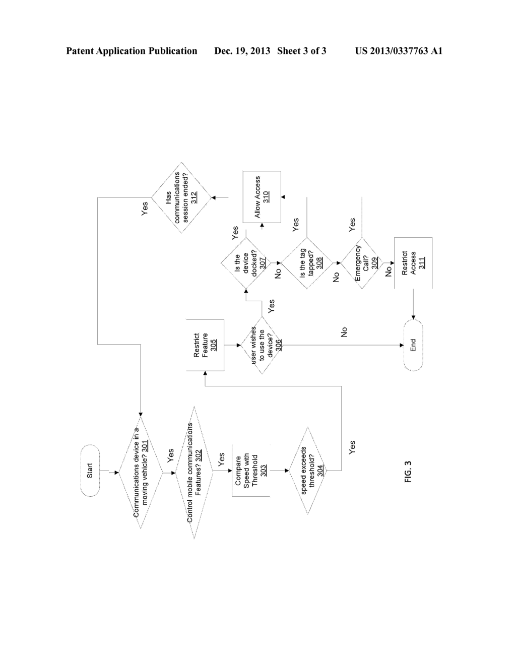 METHOD AND APPARATUS FOR CONTROLLING MOBILE COMMUNICATIONS ACCESS WHILE IN     MOTION - diagram, schematic, and image 04