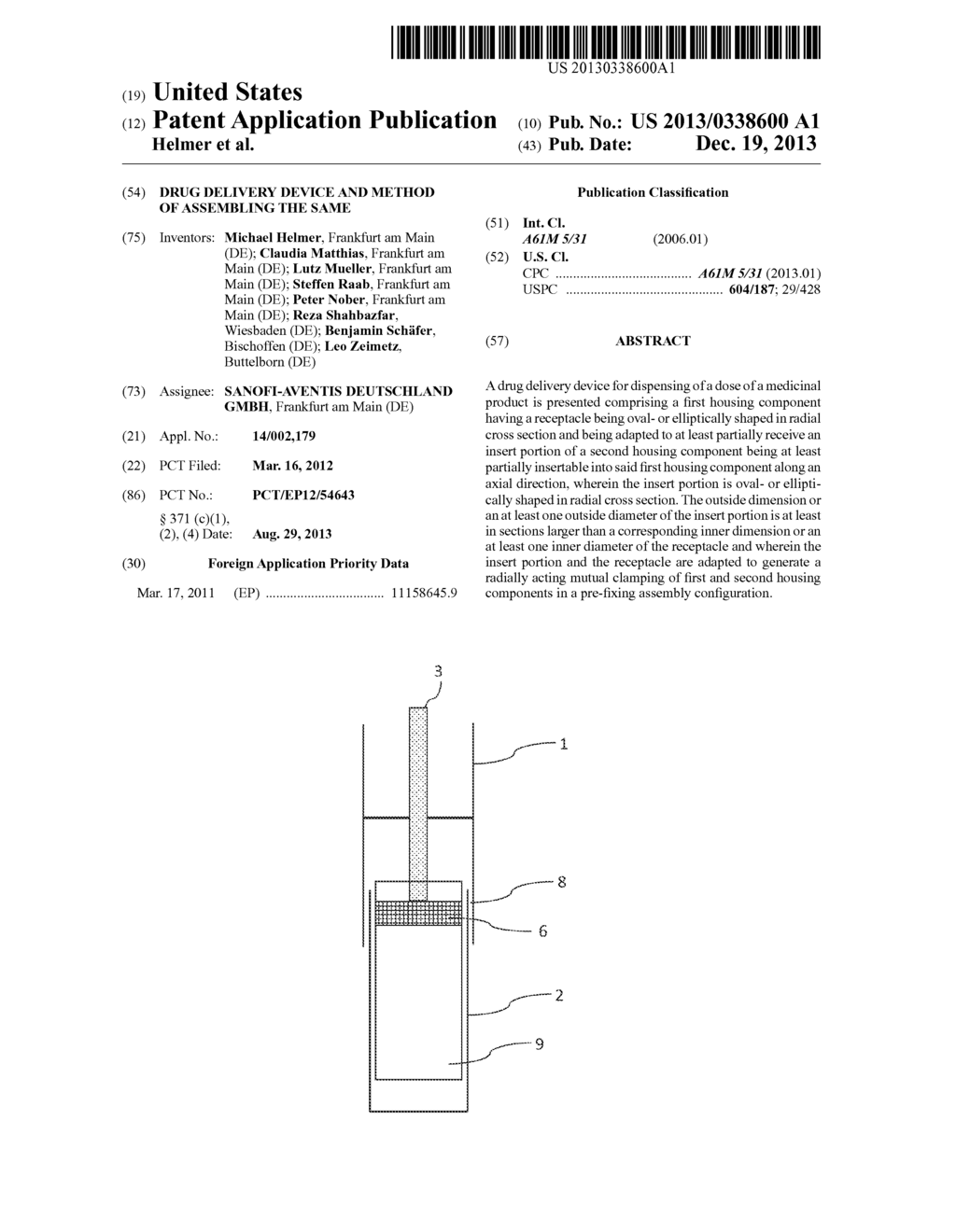 DRUG DELIVERY DEVICE AND METHOD OF ASSEMBLING THE SAME - diagram, schematic, and image 01