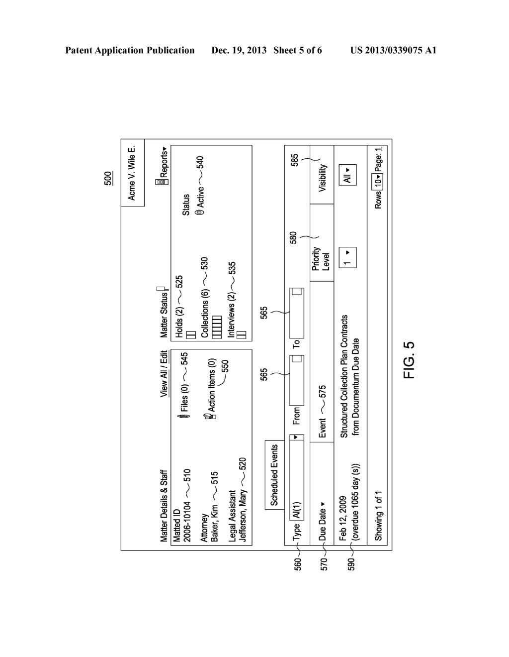 USING PAST AND SCHEDULED EVENTS TO REDUCE THE COST OF MISTAKES IN AN     EDISCOVERY PROCESS MANAGEMENT SYSTEM - diagram, schematic, and image 06