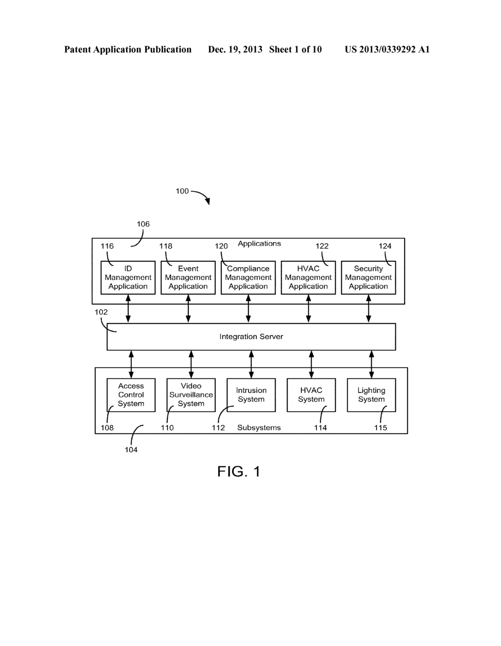 SYSTEMS AND METHODS FOR FACILITATING COMMUNICATION BETWEEN A PLURALITY OF     BUILDING AUTOMATION SUBSYSTEMS - diagram, schematic, and image 02