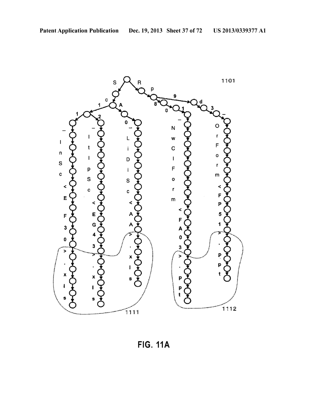 METHOD OF TRANSFORMING SETS OF INPUT STRINGS INTO AT LEAST ONE PATTERN     EXPRESSION THAT IS STRING EXPRESSING SETS OF INPUT STRINGS, METHOD OF     EXTRACTING TRANSFORMATION PATTERN AS APPROXIMATE PATTERN EXPRESSION, AND     COMPUTER AND COMPUTER PROGRAM FOR THE METHODS - diagram, schematic, and image 38