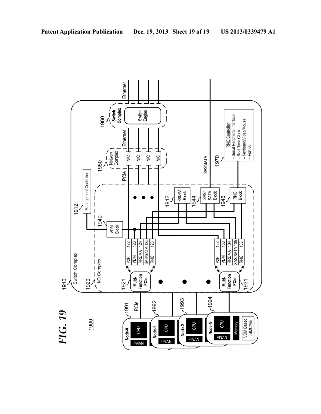 System and Method for Providing a Processing Node with Input/Output     Functionality by an I/O Complex Switch - diagram, schematic, and image 20