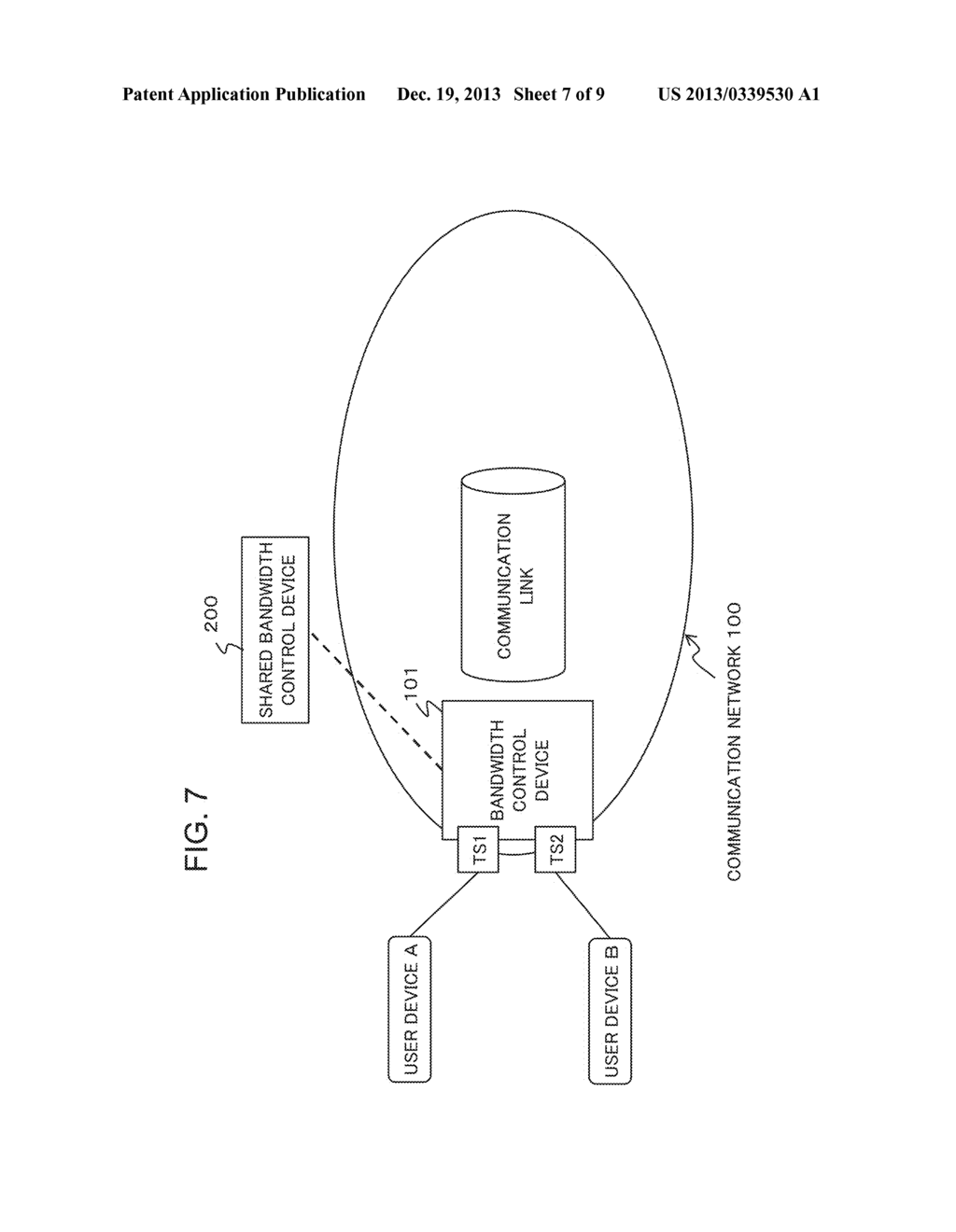 SHARED BANDWIDTH CONTROL METHOD AND DEVICE IN BANDWIDTH SHARING NETWORK     AMONG USER GROUPS, AND SHARED BANDWIDTH CONTROL SYSTEM - diagram, schematic, and image 08