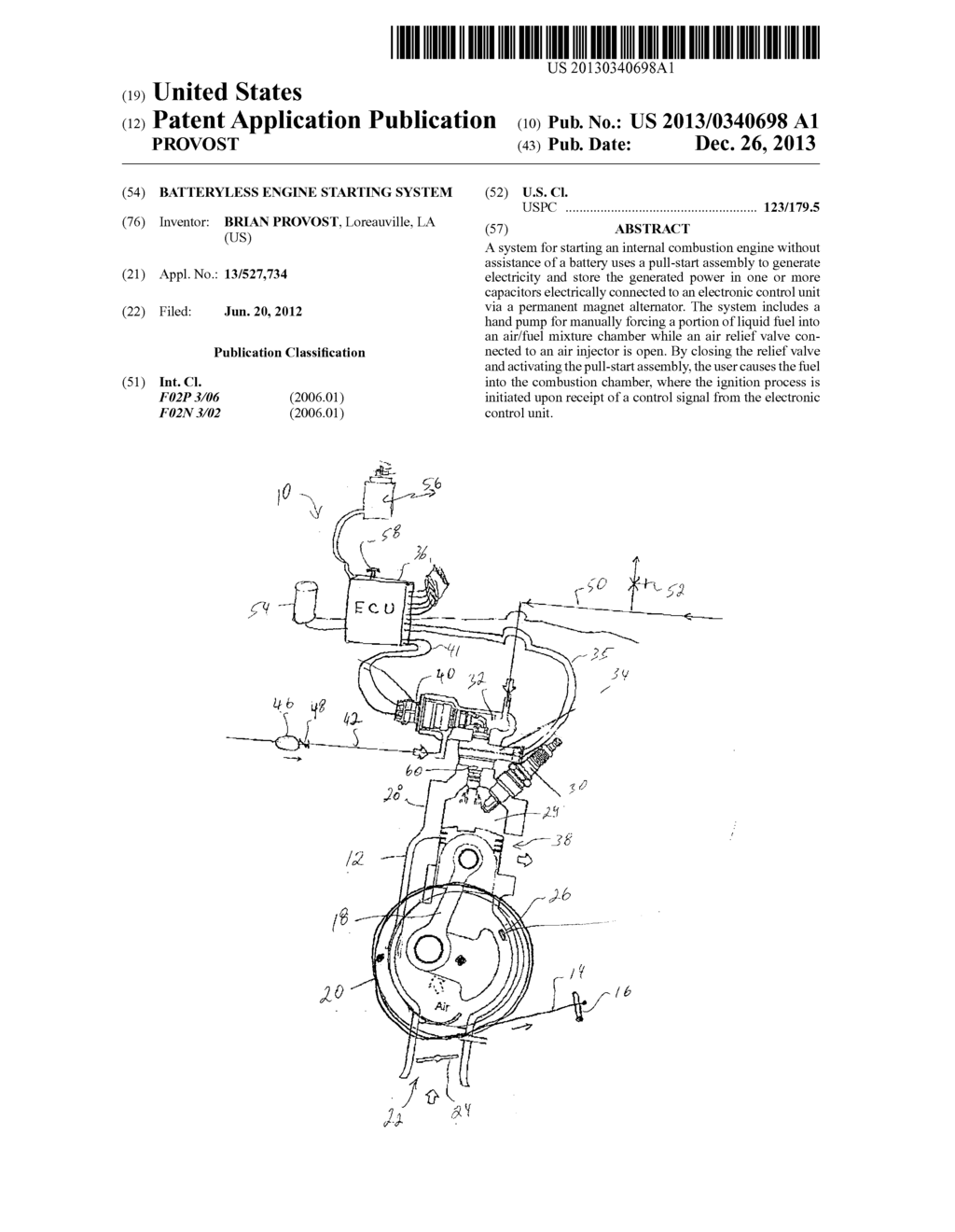 BATTERYLESS ENGINE STARTING SYSTEM - diagram, schematic, and image 01