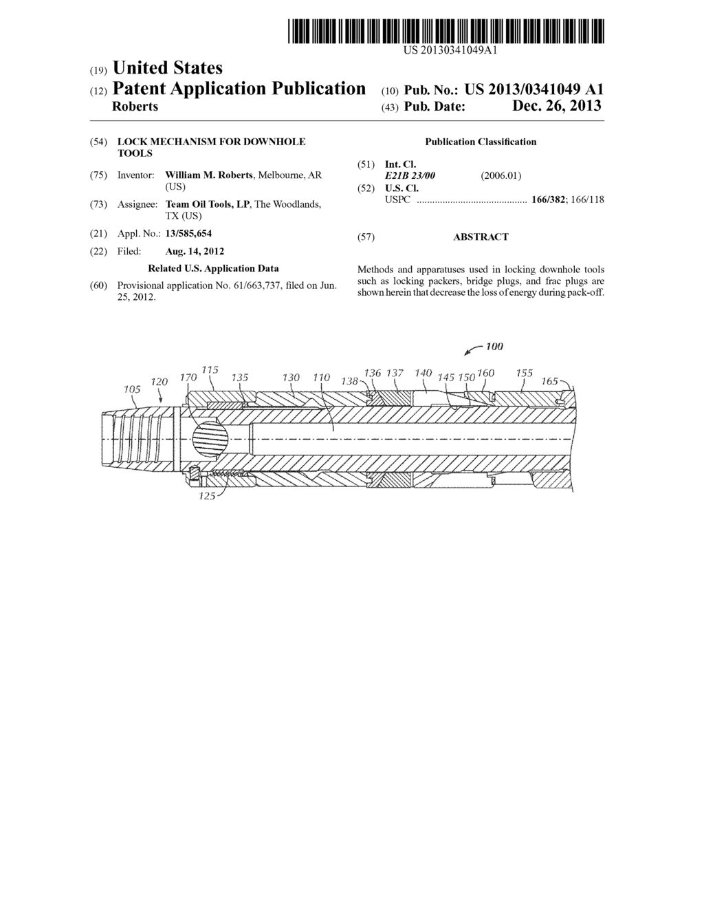 Lock mechanism for downhole tools - diagram, schematic, and image 01