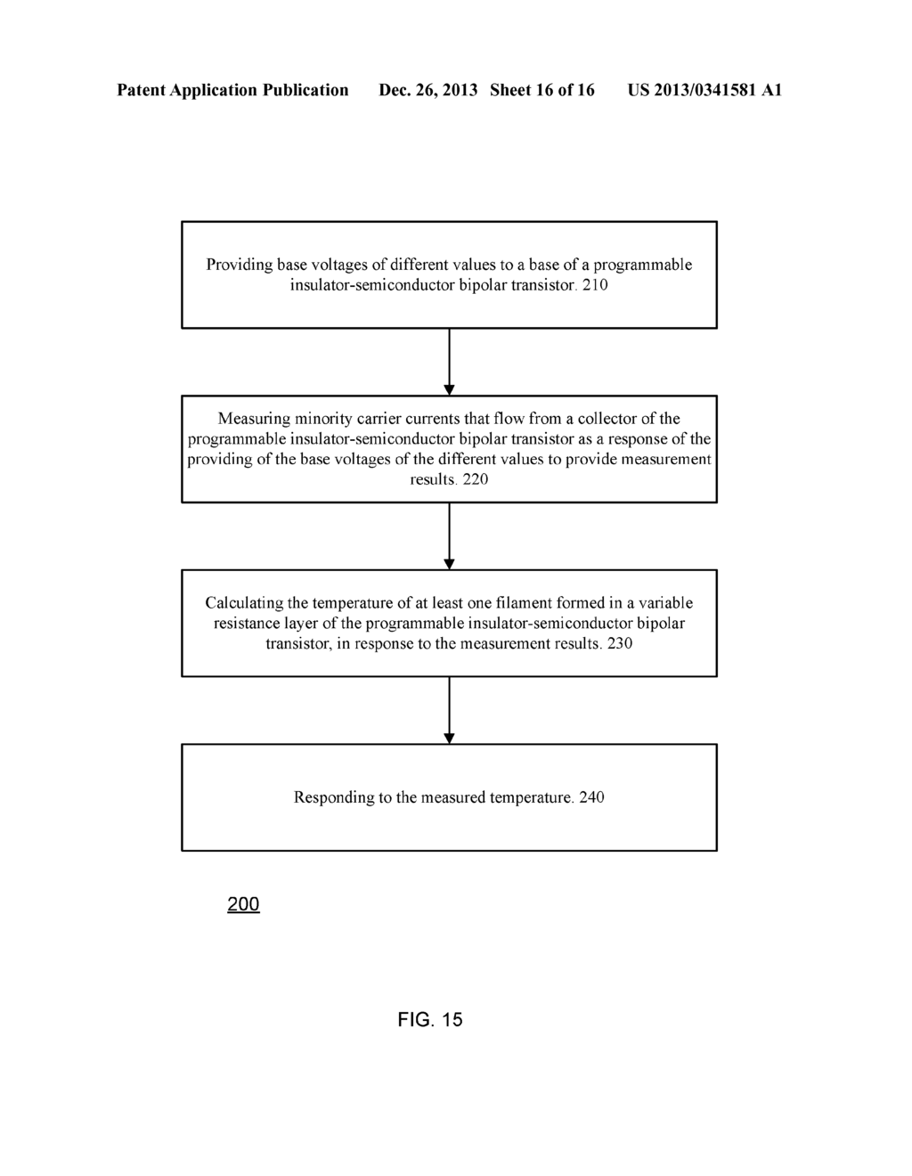 DEVICE, A METHOD FOR MEASURING TEMPERATURE AND A PROGRAMMABLE     INSULATOR-SEMICONDUCTOR BIPOLAR TRANSISTOR - diagram, schematic, and image 17